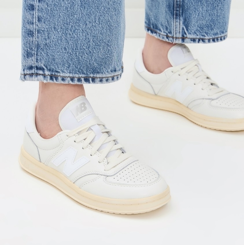 New Balance T500 White Sneakers